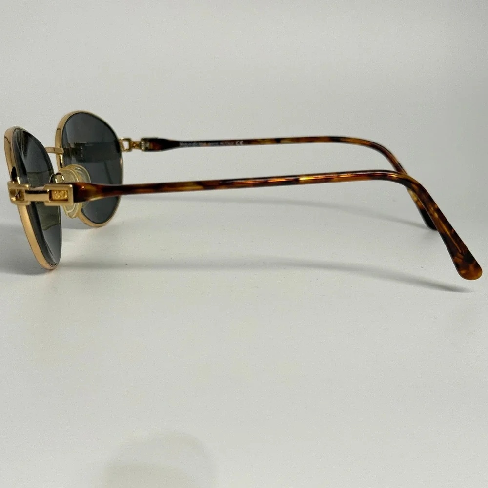 Yves Saint Laurent 4127 Y313 Vintage Oval Sunglasses Gold Tortoise‎ 55-19-135